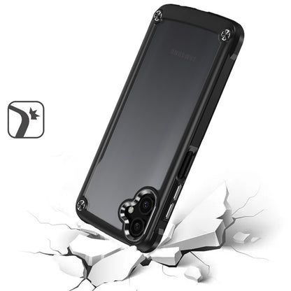 For Samsung Galaxy S25 /S24 Hybrid Transparent Rubber with Metal Buttons & Camera Edges Hard TPU Corner Frame Bumper Case Cover