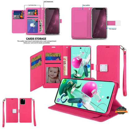 For Apple iPhone 17E /16E Wallet Cases PU Leather with Credit Card /ID /Cash Holder Slot Dual Flip Book Pouch, Stand and Strap Case Cover