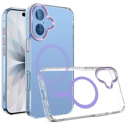 For Apple iPhone 17 Clear Transparent Case Matching Circle Design, Hybrid TPU Hard Shell, Support Magsafe Charger Case Cover