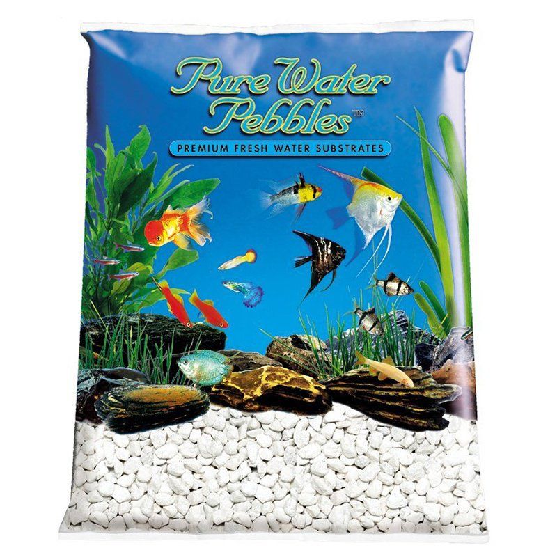Pure Water Pebbles Aquarium Gravel - Snow White [Aquarium Gravel Standard for Aquarium] 5 lbs (3.1-6.3 mm Grain)