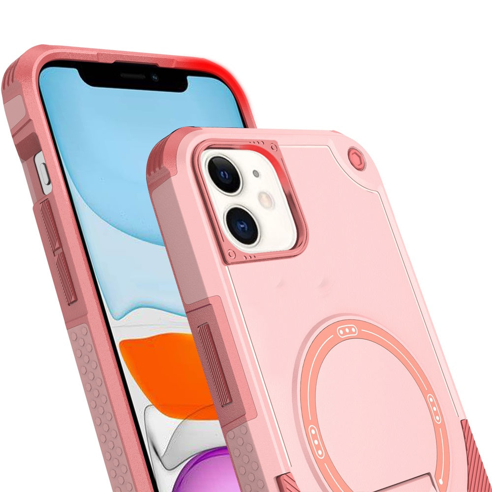 For Apple iPhone 11 (6.1") Case with Invisible Kickstand Compatible with MagSafe, Military-Grade Protection Shockproof Heavy Duty Case Cover