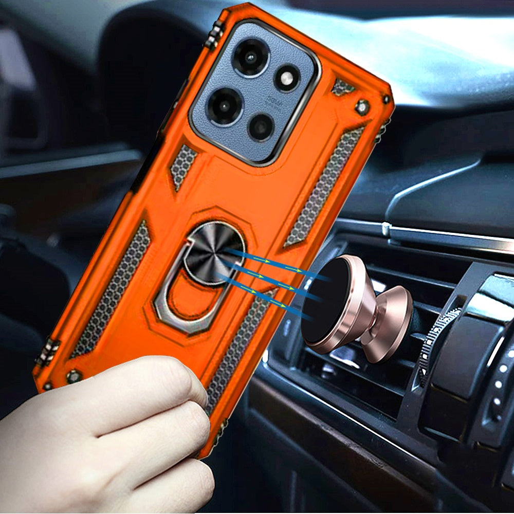 For Motorola Moto G Play 5G 2026 Hybrid Shockproof Durable 360 Degree Rotatable Ring Stand Holder Kickstand Fit Magnetic Car Mount Case Cover