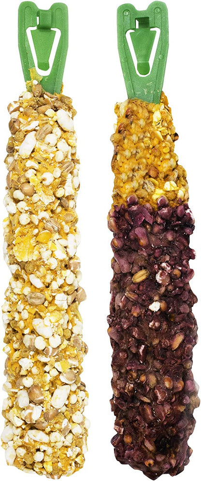 Vitakraft Crunch Sticks Variety Pack Rabbit and Guinea Pig Treats Popped Grains and Wild Berry [Small Pet Supplies] 2 count