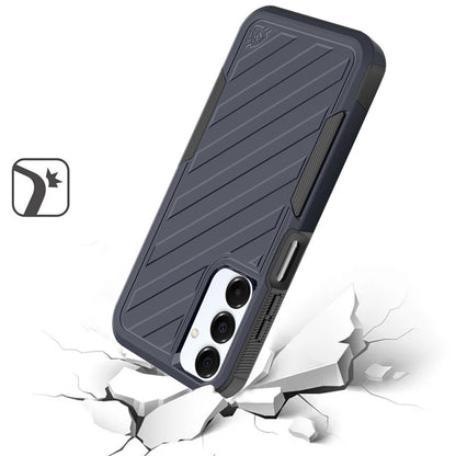For Samsung Galaxy A16 5G Premium Design Hybrid lined Shockproof Rugged Textured 2in1 Hard PC & Silicone TPU Non Slip Tough Case Cover