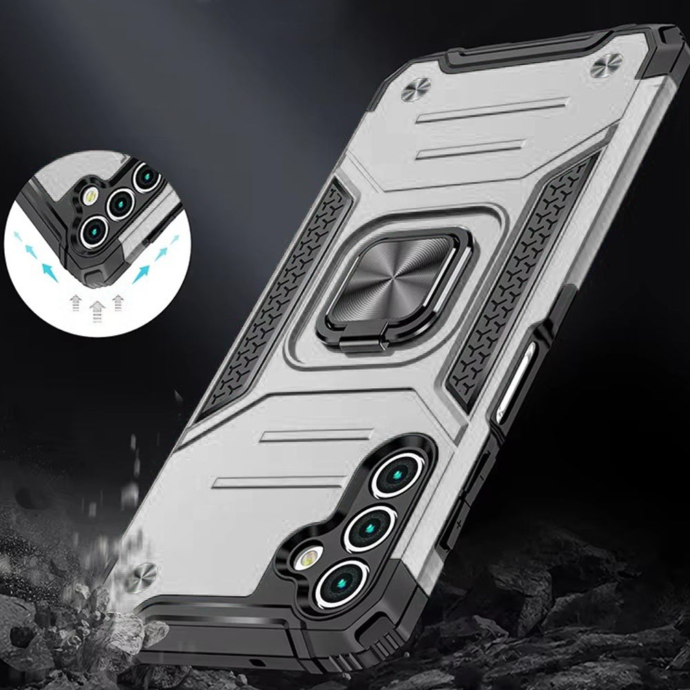 For Samsung Galaxy S25+ /S25 Plus /S24+ Plus Armor Hybrid Magnetic Stand with Ring Holder Kickstand Shockproof Heavy-Duty Durable Rugged TPU Dual Layer Case Cover