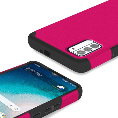 For Cricket Magic 2 5G (2024, 2nd Version) Tough Shock Absorption Hybrid Dual Layer Hard PC Rubberized TPU Rubber + Screen Protector Case Cover