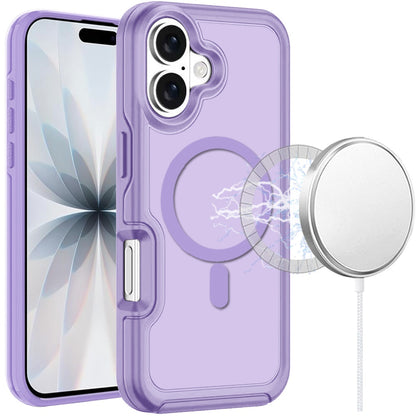 For Apple iPhone 17 (6.3") Slim & Durable Compatible with MagSafe Hybrid Shockproof Glossy Oil Protective Dual Layer TPU + PC Case Cover