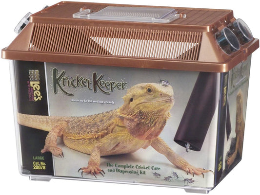 Lees Kricket Keeper Complete Cricket Care and Dispensing Kit for Reptiles [Reptile Supplies] Large - 1 count