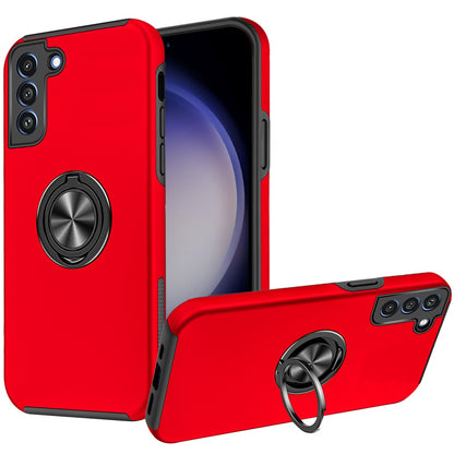 For Samsung Galaxy A16 5G Hybrid 360 Degree Rotatable Metal Invisible Ring Stand Holder Fit Magnetic Car Mount Shockproof Case Cover