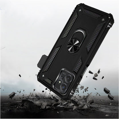 For Motorola Moto G Power 5G 2023 Hybrid Combo Belt Clip Holster with Ring Stand Holder, Military Grade Fit Magnetic Car Mount Shockproof Case Cover Black