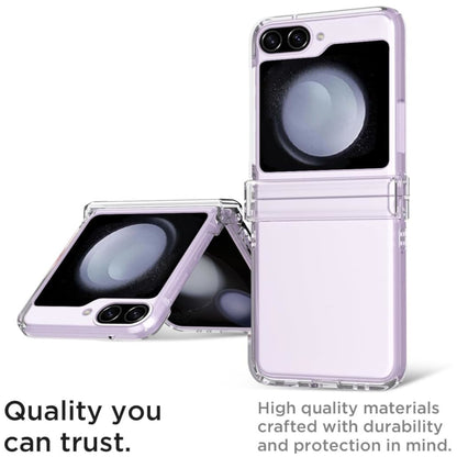 For Samsung Galaxy Z Flip 7 Case with Hinge Protection [Ultra-Thin Free Folding] Shockproof Slim Protection Transparent Case Cover Clear