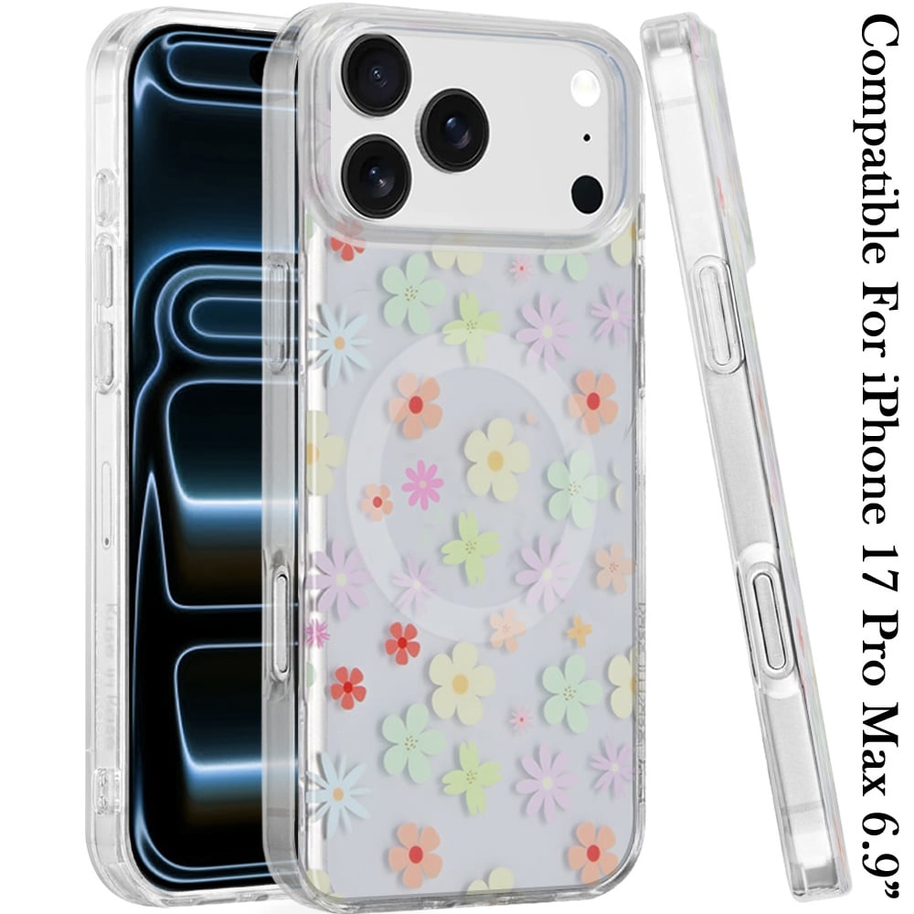 Phone Case for Apple iPhone 17 Pro Max (6.9") Stylish Design Shockproof Magnetic Magsafe Compatible TPU IMD Print Rugged Grip Drop Protection Slim Fashion Cover