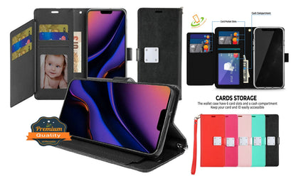 For Samsung Galaxy S25 Plus /S25+ /S24/Plus Wallet Cases PU Leather with Credit Card /ID /Cash Holder Slot Dual Flip Book Pouch, Stand and Strap Case Cover