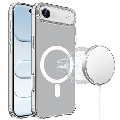 For Apple iPhone 17 AIR Classic Hybrid True Transparent Magnetic Circle - Shockproof Hybrid Clear Bumper, Compatible with MagSafe Case Cover Clear