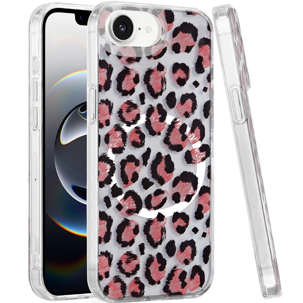 For Apple iPhone 17E /16E Stylish Pattern Fashion IMD Printed Design TPU Double Layer Slim Shockproof with Magnetic Back Case Cover