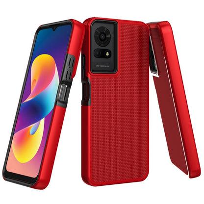 For Cricket Outlast 5G 2024 Dual Layer Heavy-Duty Hybrid Rugged Case Rugged Texturized TPU & PC Shockproof Silicone Military Grade Case Cover