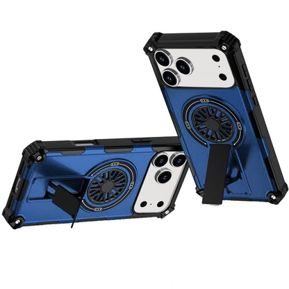 For Apple iPhone 17 Texture Design Invisible Kickstand Case, MagSafe Compatible Hybrid Shockproof Cover, Car Mount Friendly Case Cover