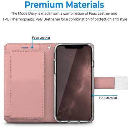 For Motorola Moto G Power 5G 2026 PU leather Wallet 6 Card Slots folio with Wrist Strap & Kickstand Pouch Flip Shockproof Case Cover Rose Gold