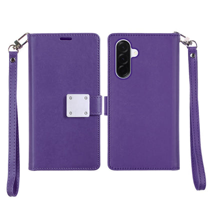 For Samsung Galaxy A37 Wallet Cases PU Leather with Credit Card /ID /Cash Holder Slot Dual Flip Book Pouch, Stand and Strap Case Cover