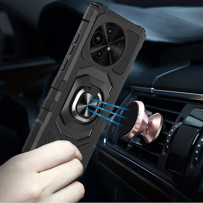 For Samsung Galaxy A36 Hybrid Dual Layer with 360° Rotate Magnetic Ring Stand Holder Kickstand TPU Rugged PC Shockproof Case Cover