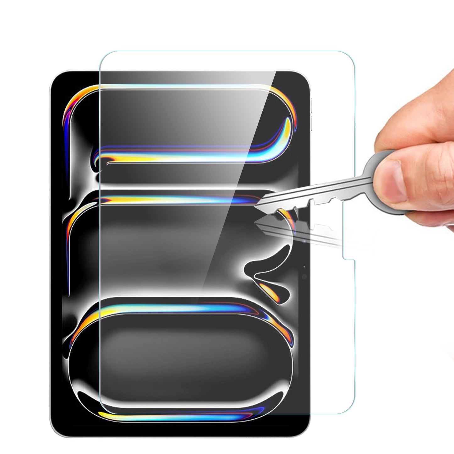 For Apple iPad Air 13" (2024) Tempered Glass Screen Protector 9H Hardness, Touchpad Compatible, Case Friendly, Bubble Free, AB Glue, Ultra HD Protector Clear