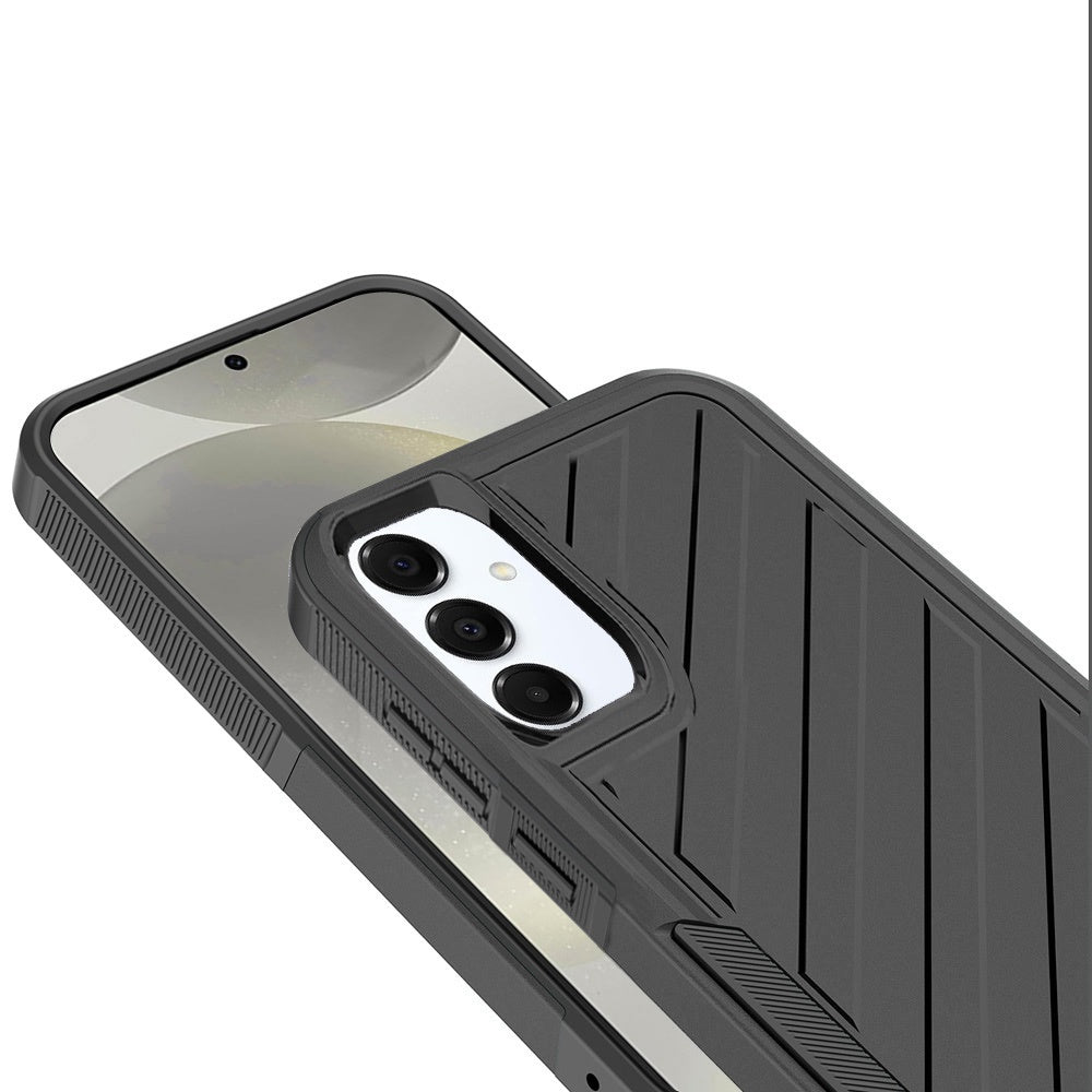 For Samsung Galaxy A36 Premium Hybrid Rugged lined Shockproof Textured 2-in-1 Non-Slip Hard PC & TPU Non Slip Tough Case Cover