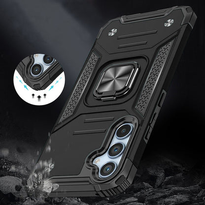 Armor Hybrid Magnetic Stand with Ring Holder Kickstand Shockproof Heavy-Duty Durable Rugged TPU Dual Layer