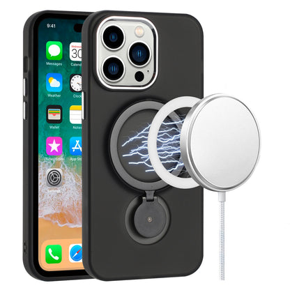 For Samsung Galaxy S22 Ultra MagSafe Compatible with 360° Ring Stand, Magnetic Kickstand, Slim Hybrid Protective Case Cover Sky Blue