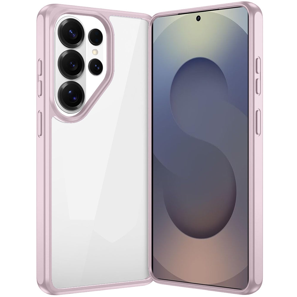 For Samsung Galaxy S26 Ultra Hybrid Transparent HQ Slim Shockproof Clear Protective Thick 2.0mm TPU Frame Case Cover Pink