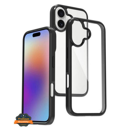 For Apple iPhone 17 Crystal HD Clear Back Hybrid Case TPU Bumper Frame Slim Shockproof Hard Defender Case Cover