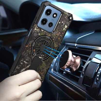 Phone Case for Motorola Moto G Play 5G 2026 Stylish Design Magnetic Car Mount Friendly Hybrid Rugged Grip Shockproof Kickstand Textured Armor Durable Cover Natural Splash Paint