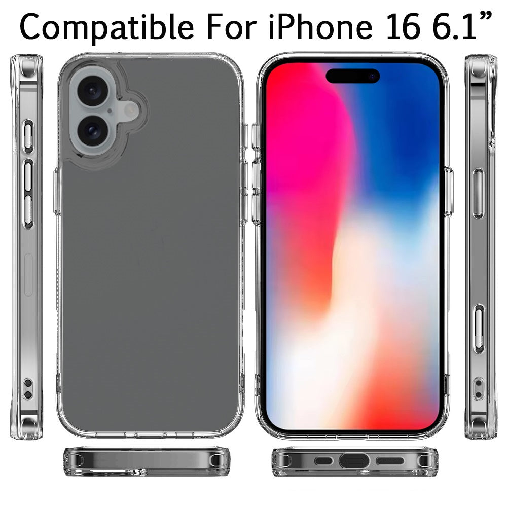 For Samsung Galaxy S26+ / S26 Plus Shockproof Slim Crystal Clear Transparent Hybrid Cover with Enhanced Drop Protection Case Cover Transparent