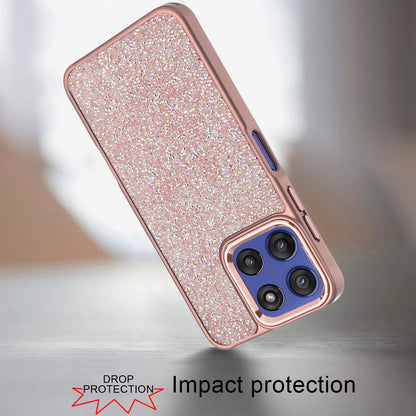 For Motorola Moto G Stylus 5G 2026 /2025 Crystal Sparkle Diamond Glass Full Mini Glitter Bling Frame TPU Hybrid Protective Case Cover