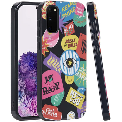 For Samsung Galaxy S20 Ultra Fashion Layer Design Slim IMD TPU Protective, Shockproof Hybrid Stylish Durable Hard PC Case Cover