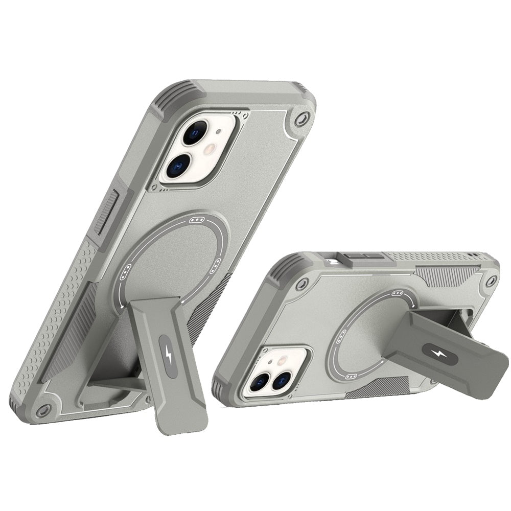 For Apple iPhone 16 (6.1") Case with Invisible Kickstand Compatible with MagSafe, Military-Grade Protection Shockproof Heavy Duty Case Cover