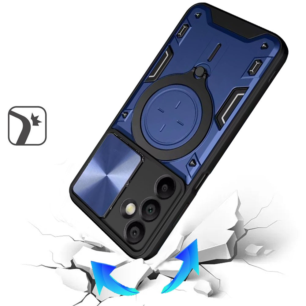 For Apple iPhone 17 Hybrid Magnetic 360° Ring Kickstand, MagSafe Compatible, Durable Full Camera Lens Protection Case Cover