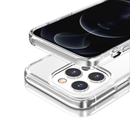 For Samsung Galaxy S24 FE /Fan Edition Transparent Shock Absorption PC + TPU Rubber Gel Thick 3mm Hybrid Silicone Slim Fit Back Case Cover