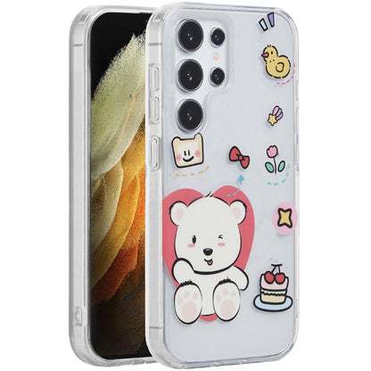 For Samsung Galaxy S21 Ultra Fashion Layer Design Slim IMD TPU Protective, Shockproof Hybrid Stylish Durable Hard PC Case Cover