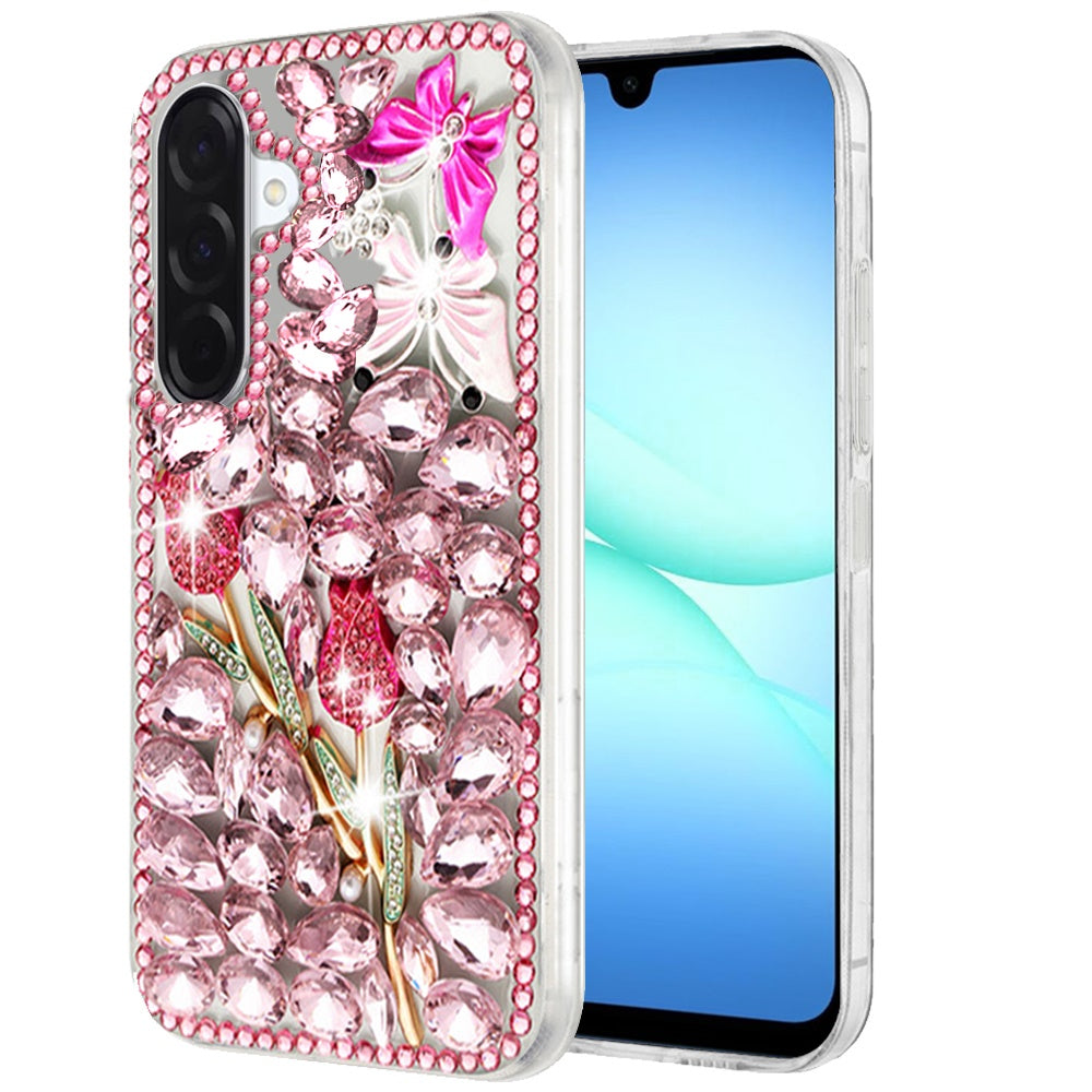For Samsung Galaxy S25 Fan Edition /Galaxy S25 FE Bling Crystal 3D Full Diamonds Luxury Sparkle Rhinestone Hybrid Protective Case Cover
