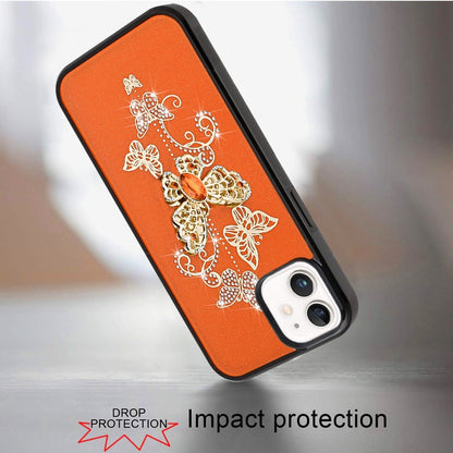 For iPhone 12 / iPhone 12 Pro (6.1") Diamonds 3D Fashion Bling Sparkly Glitter Ornaments Engraving Hybrid with Ring Stand Case Cover