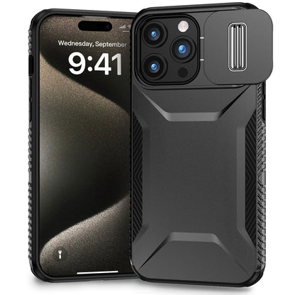 For Apple iPhone 17E /16E Slim Fit Shockproof Hybrid with Slide Camera Window Covering, Rugged Tpu Silicone Hard PC Bumper Case Cover