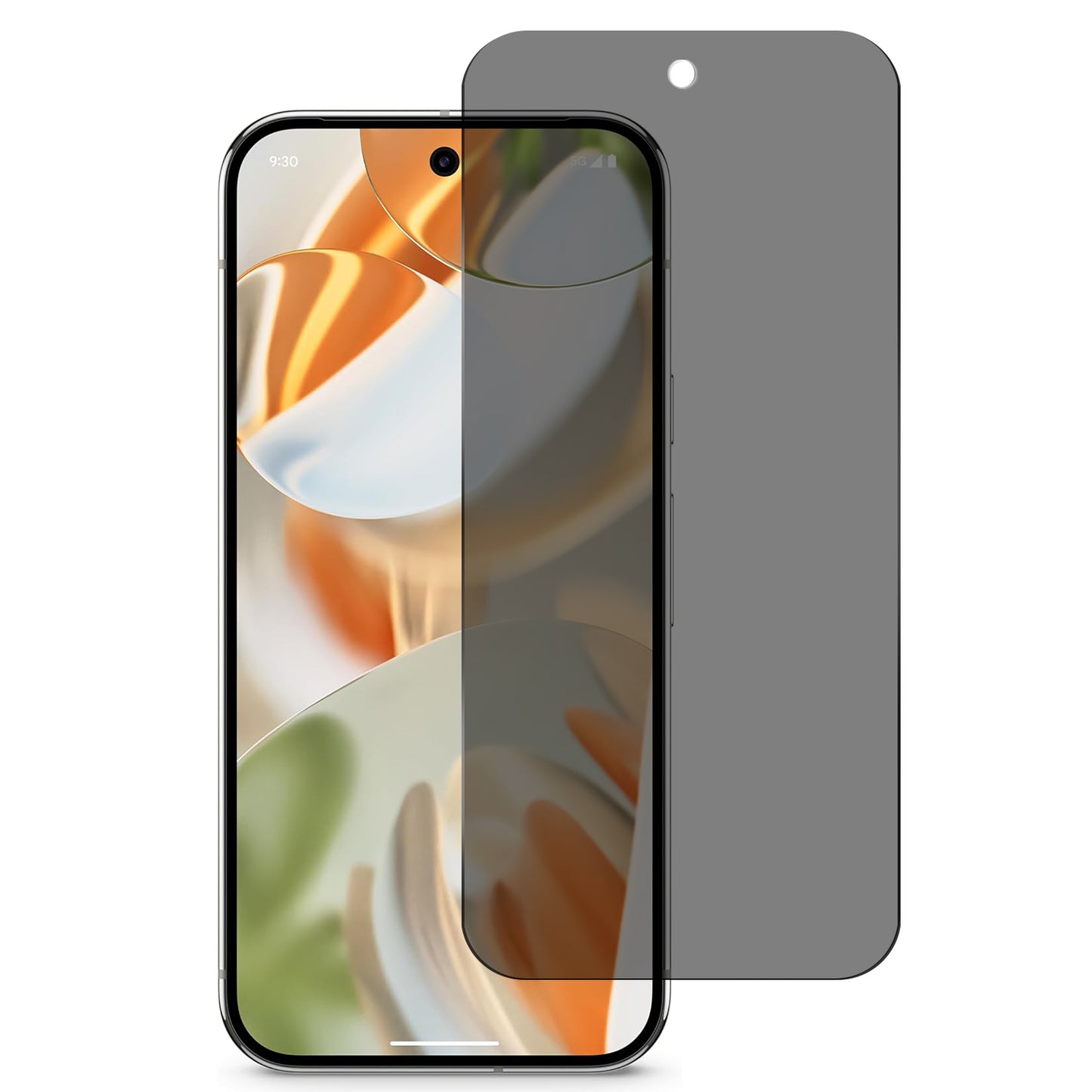 For Google Pixel 9 Pro XL Privacy Screen Protector, Anti Spy Anti Peeping Tempered Glass Full Protective Film, 9H, Anti Scratch, Easy Install Case Cover Black