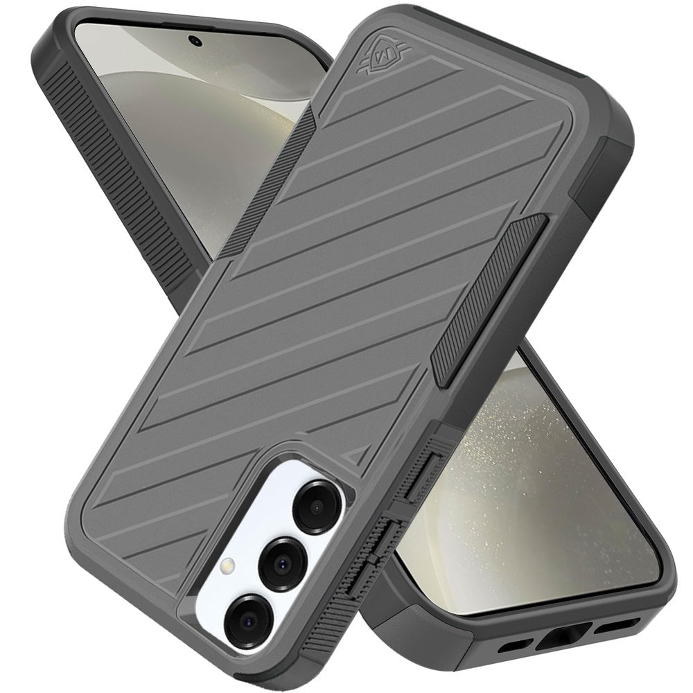For Samsung Galaxy S25+ /S25 Plus /S24+ Plus Hybrid lined shockproof dual layer Rugged 2in1 Hard PC & Silicone TPU Non Slip Textured Tough Armor Case Cover