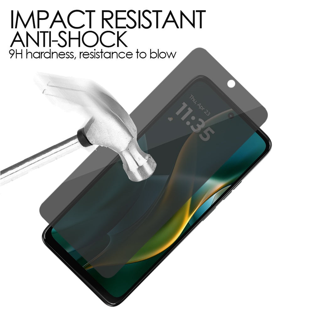 For Motorola Moto G Stylus 5G 2025 Privacy Screen Protector, Anti Spy Anti Peeping Tempered Glass Full Protective Film, 9H, Anti Scratch, Easy Install Case Cover Black
