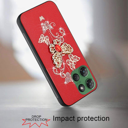 For Motorola Moto G Power 5G 2026 /2025 Diamonds 3D Fashion Bling Sparkly Glitter Ornaments Engraving Hybrid with Ring Stand Case Cover