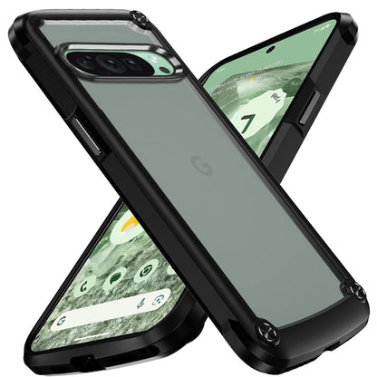 For Samsung Galaxy S25 /S24 Hybrid Transparent Rubber with Metal Buttons & Camera Edges Hard TPU Corner Frame Bumper Case Cover