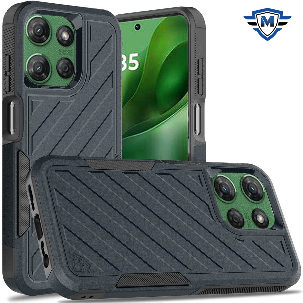 For Motorola Moto G Power 5G 2025 Premium Hybrid Rugged lined Shockproof Textured 2-in-1 Non-Slip Hard PC & TPU Non Slip Tough Case Cover