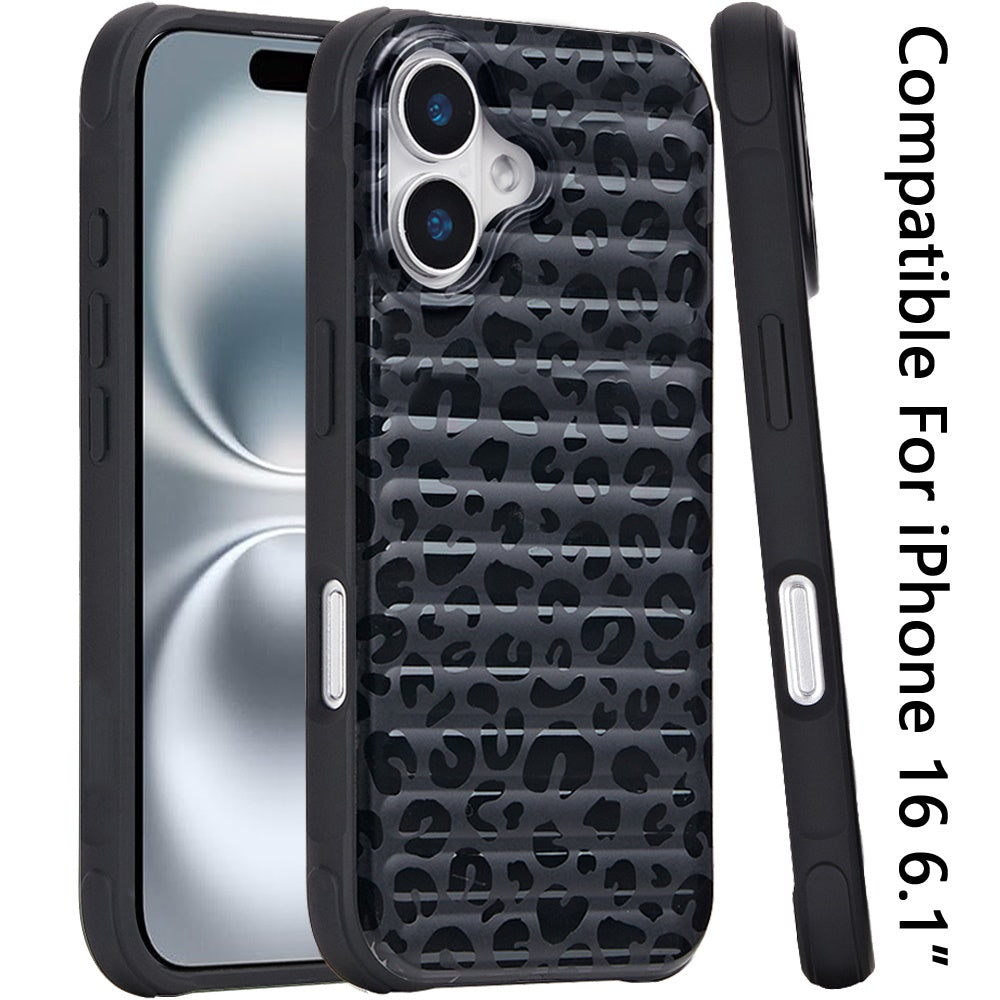 For Apple iPhone 16 (6.1") Pattern Design Magnetic Chrome Hybrid Compatible with Magsafe Dual Layer Shockproof TPU Hard PC Back Case Cover