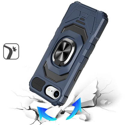 For Apple iPhone 17E /16E Hybrid Dual Layer with 360° Rotate Magnetic Ring Stand Holder Kickstand TPU Rugged PC Shockproof Case Cover