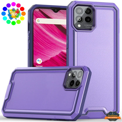 For Samsung Galaxy A36 Tough Modern Fused Hybrid Armor Hard PC TPU Rubber Shockproof Drop Protection Impact Case Cover